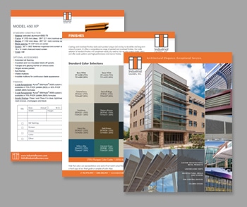 Collateral, Industrial Louvers, Brochures, Tech Sheets